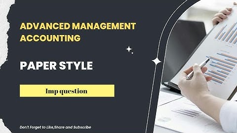 M.com Sem - 3 | Advanced management accounting | paper style