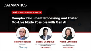 On Demand Webinar: Complex Document Processing and Faster Go-Live Made Possible with Gen AI