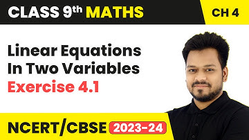 Linear Equations In Two Variables - Exercise 4.1 | Class 9 Maths Chapter 4 | CBSE