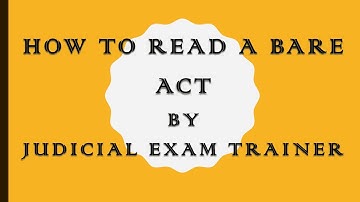 English How to read a bare act judiciary judicial competitive exams professional course