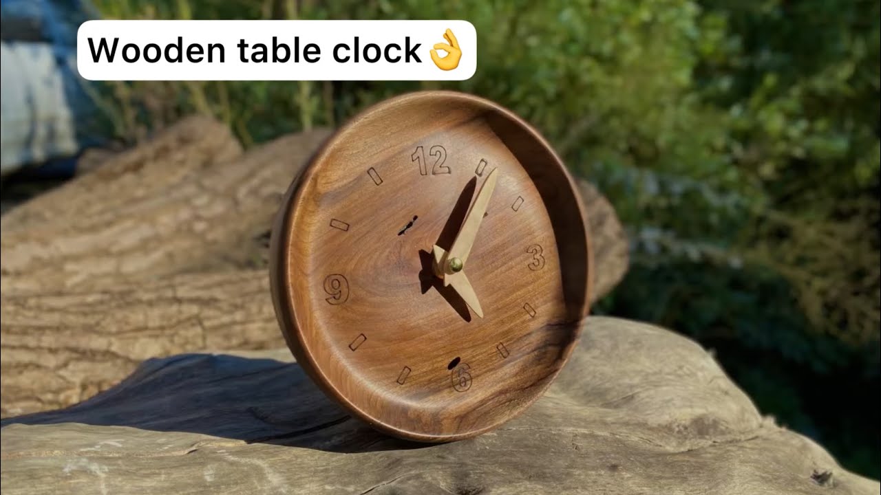 How to create a wooden table clock - YouTube