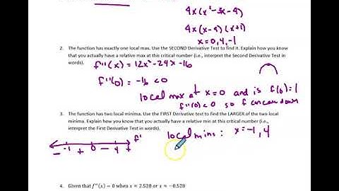 Unit 3 Day 3 Video 2 Curve Sketching
