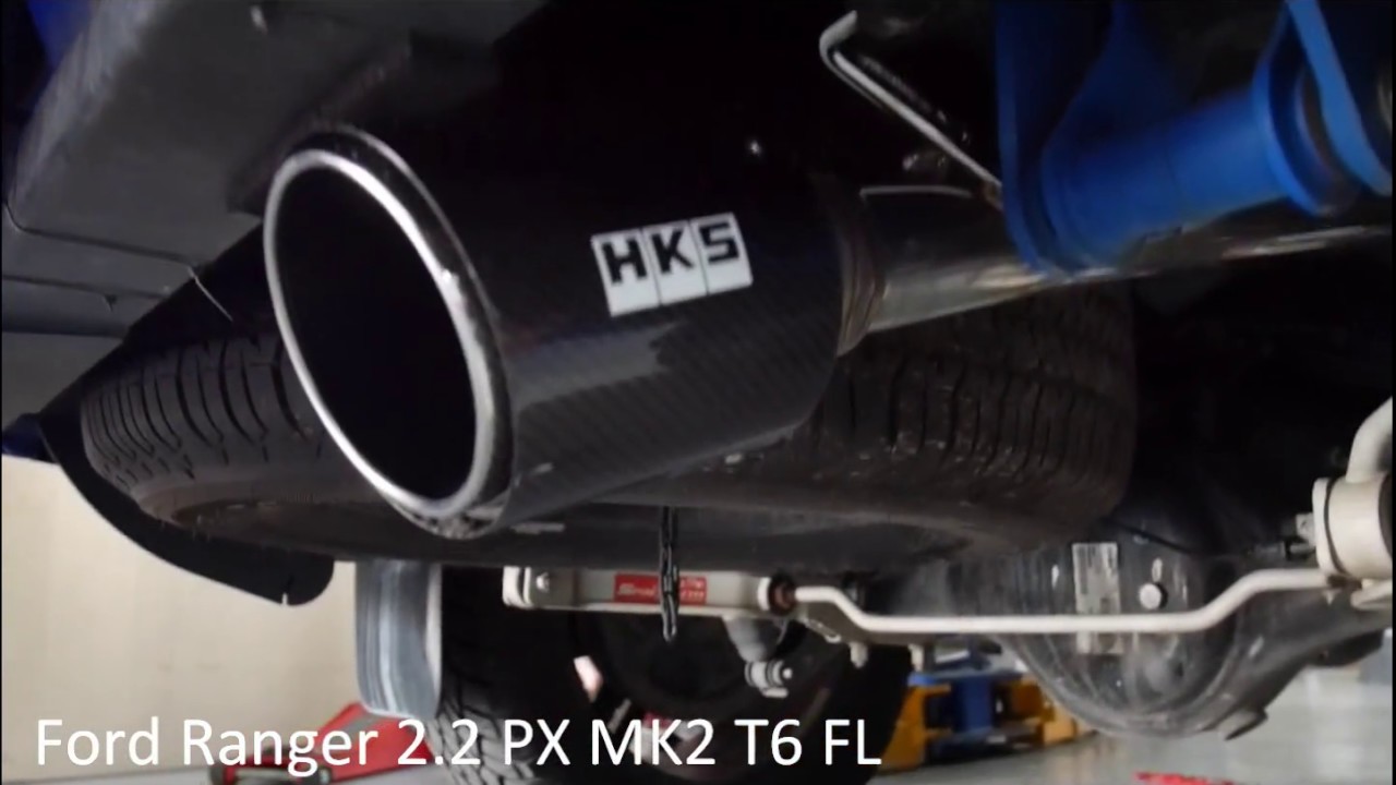 Ford Ranger T6 PX MK2 HKS Legamax muffler with ATP downpipe 2 2 - YouTube