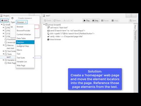 MuseIDE for Selenium - Building Maintainable Tests - part 3 - Single-source locators