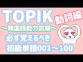 【TOPIK初級】韓国語能力試験に必ず出る単語_動詞100個(001~100)