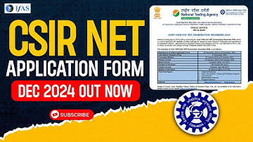 CSIR NET Chemistry Application Form Out! | Dec 2024 Notification
