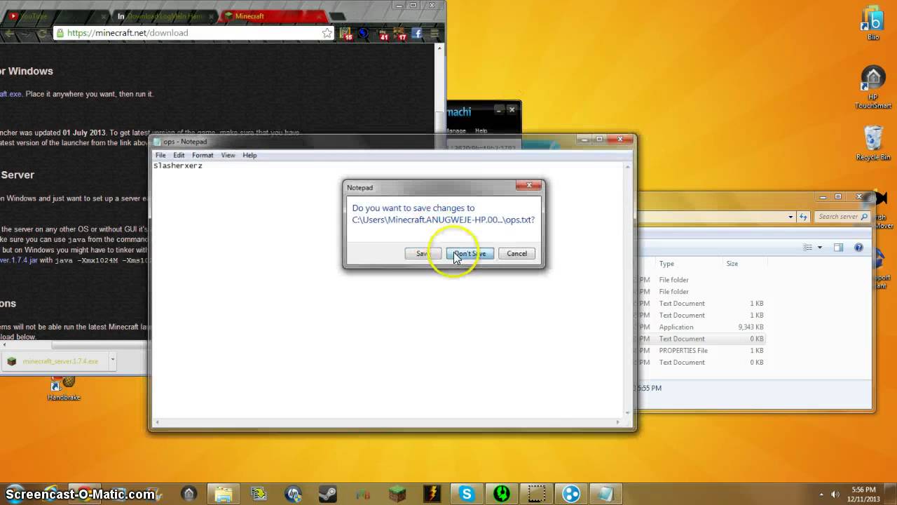How To Make A Hardcore Minecraft Server (1.7.4) - YouTube