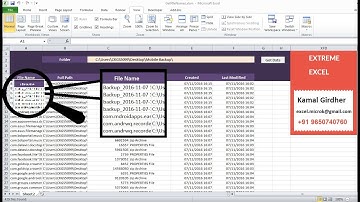 Excel VBA | Get File Names and Details in folders and sub folders