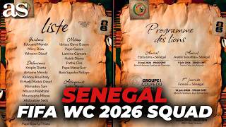 Le Senegal Annonce Sa Liste Pour La Coupe Du Monde 2026