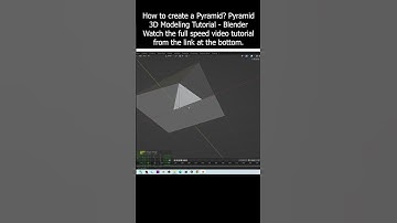 How to create a Pyramid? Pyramid 3D Modeling Tutorial - Blender #blender #pyramid #3dmodelling