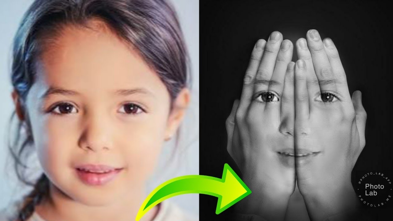 Hands Over Face BW Version | Photo Lab App [ By Technical Point 4U]