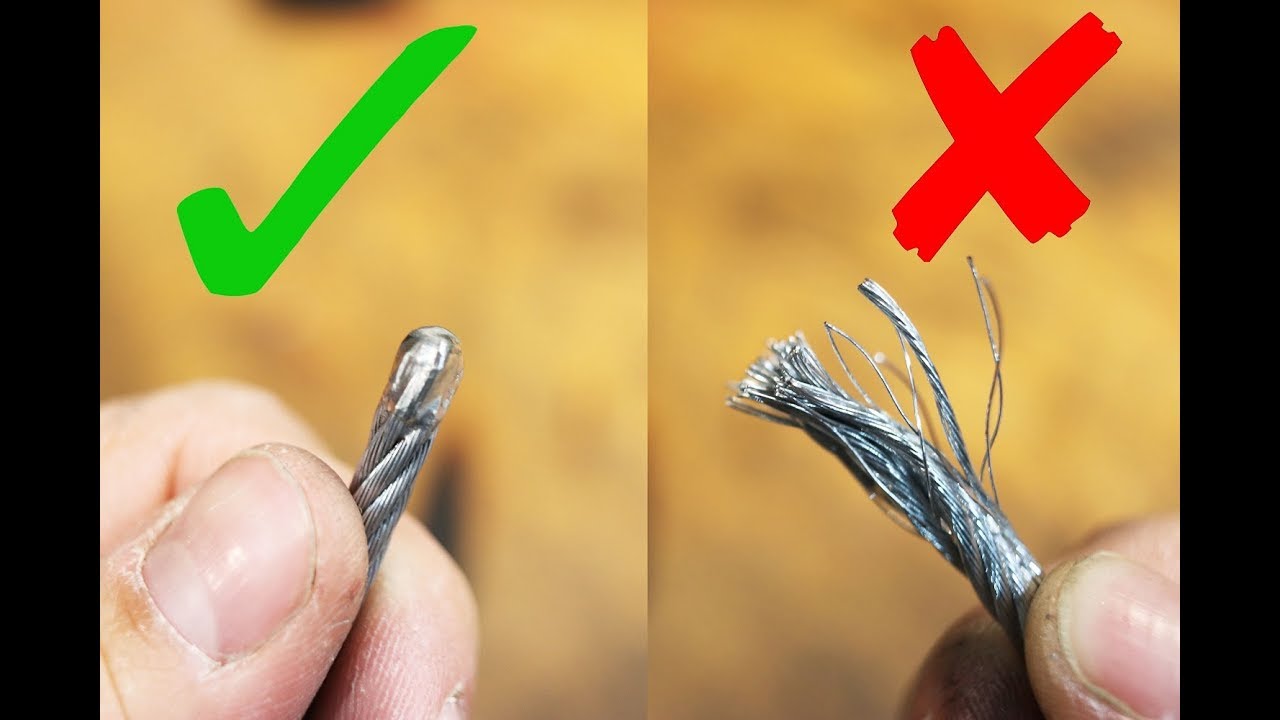 How To Keep Steel Wire Cable Ends Together. No Fraying.