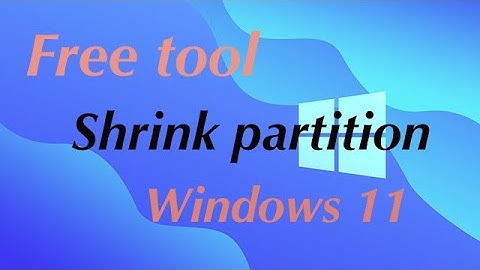 100% free tool to shrink volume in Windows 11 computer