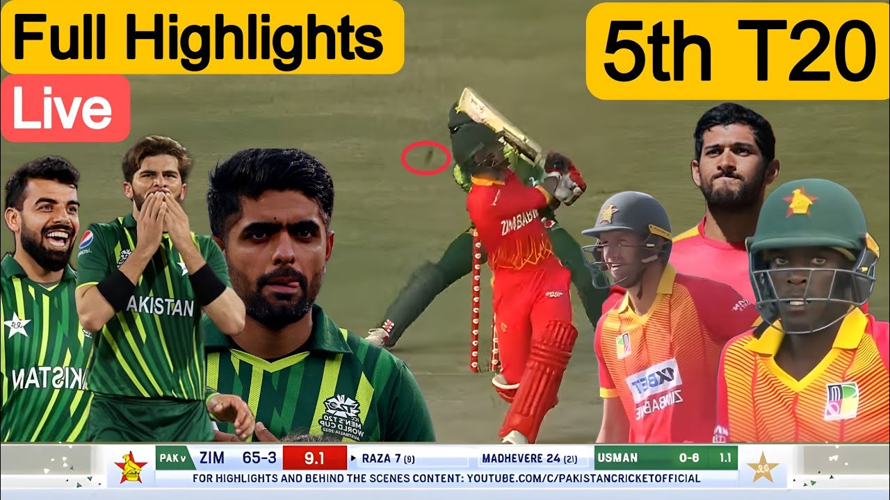 Pakistan Vs Zimbabwe 5th T20 Match Full Highlights 2023 PAK vs Zim 5th T20 Highlights Today