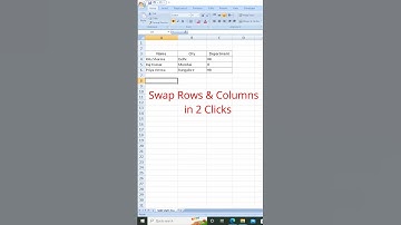 Swap Rows & Columns in Excel in 2 Clicks! 🔄 | Excel Hack