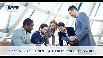EPPS SMART ERP - Item Wise Debit Note With Reference To Invoice