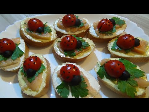 Красиво вкусно и быстро. Бутерброды на праздничный стол 2021! Snack sandwiches for the holiday.