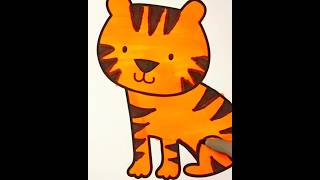 Coloring a tiger cub 😊