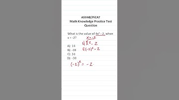 Evaluating Expressions: ASVAB/PiCAT Math Knowledge Practice Test Q #acetheasvab w/ #grammarhero