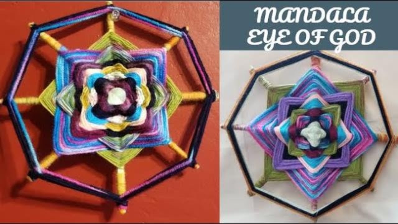 Diy Mandala Weaving Tutorial上帝之眼绕线曼达拉编织教程 Youtube