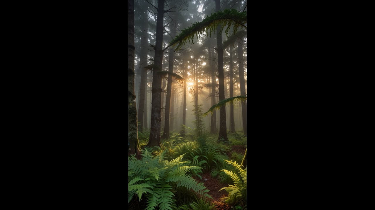 Ambient Dreams | Serene Misty Forest for Focus & Calm | Relaxing Nature Visual