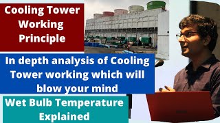 Cooling Tower how it works | Cooling Tower Working Principle | Wet bulb temperature explained