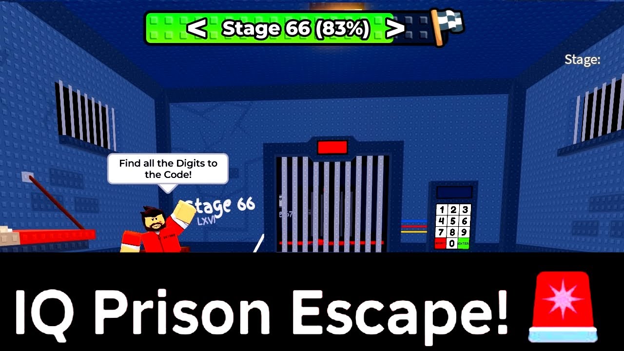 STAGE 66 in IQ PRISON ESCAPE Walkthrough [HOW TO BEAT STAGE 66 Iq Prison Escape Roblox]