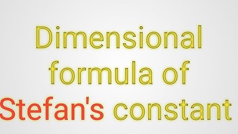 Dimensions of Stefan