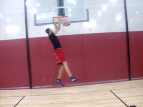 Joseph Caldwell getting ready for the dunk contest