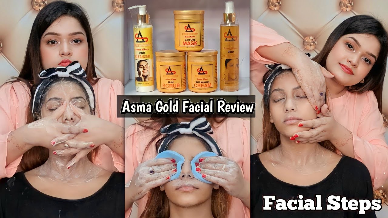 Gold Facial review with Facial Massage Steps || Proper Hand Movements || Facial Steps.. @AsmamakeupStudio