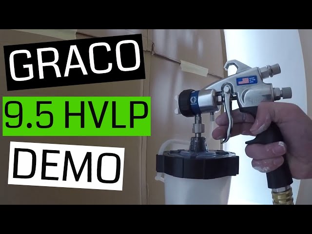 Graco 9.5 HVLP Finish Pro Sprayer Demo. Spraying Doors + upside down
