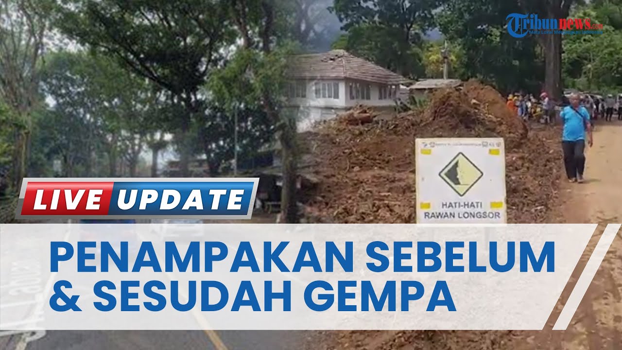 Penampakan Jalur Cipanas-Cianjur Sebelum dan Sesudah Longsor, Warung dan Restoran Rata dengan Tanah