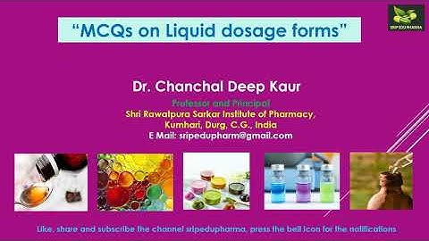 “MCQs on Liquid dosage forms”