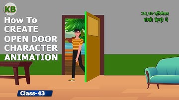 Adobe Animate CC 2023 How to Create Open Door Character Animation | Hindi tutorial