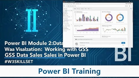 13. Power BI Module 2 - Data Visualization: Working with GSS Data Sales in Power BI #W3SKILLSET