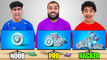 Noob Vs Pro Vs Hacker Fortnite Players..