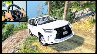 Lexus LX570 Car 4x4 Off-Roading with Steering Wheel (Logitech g29) | BeamNG.Drive screenshot 1