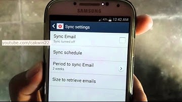 Samsung Galaxy S4 : How to turn on Email Sync (Android Kitkat)