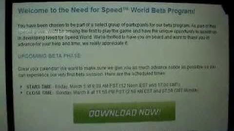 Need for Speed WORLD Beta Download (-not beta anymore- link)
