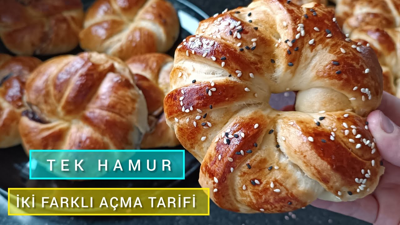 BU TARİF KAÇMAZ ‼️ Tek Açma Hamuru ile iki farklı şekilde YUMUŞACIK SADE ve ÇİKOLATALI AÇMA TARİFİ????