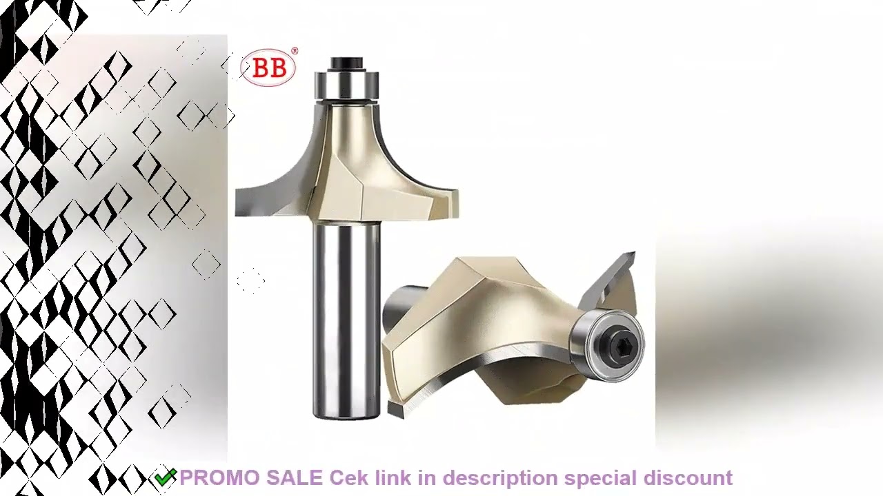 BB Corner Rounding Router Bit Concave Milling Cutter Bullnose Woodworking Tool Round Edge Trimmer Sh