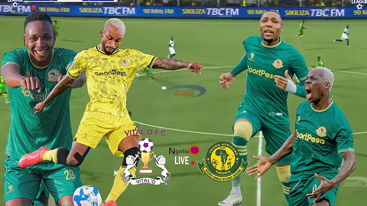 #live VITAL' O FC 0-4 YANGA SC | CAF CHAMPIONS LEAGUE | CHAMAZI COMPLEX | DAR ES SALAAM