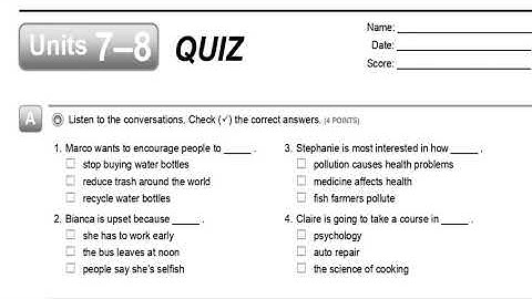 Units 7–8 QUIZ Listening (Interchange 4th Ed level 3) 4K