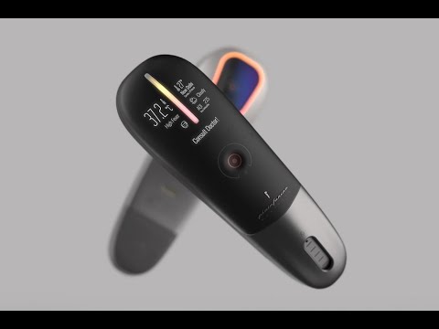 The OZE is a hand-held thermometer and blood-testing machine for quick diagnostics during pandemics