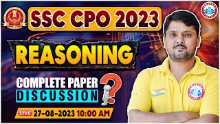 SSC CPO 2023, CPO Reasoning Complete Paper Discussion, Reasoning For CPO | SSC CPO Reasoning PYQs