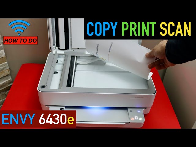 HP Envy 6430e Scanning, Printing & Copying. 