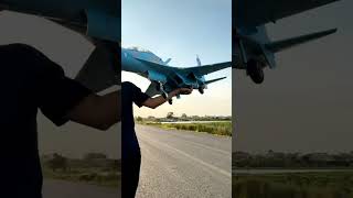 RC Sukhoi Su-27 Golden Hour Sortie ✈️☀️#shorts
