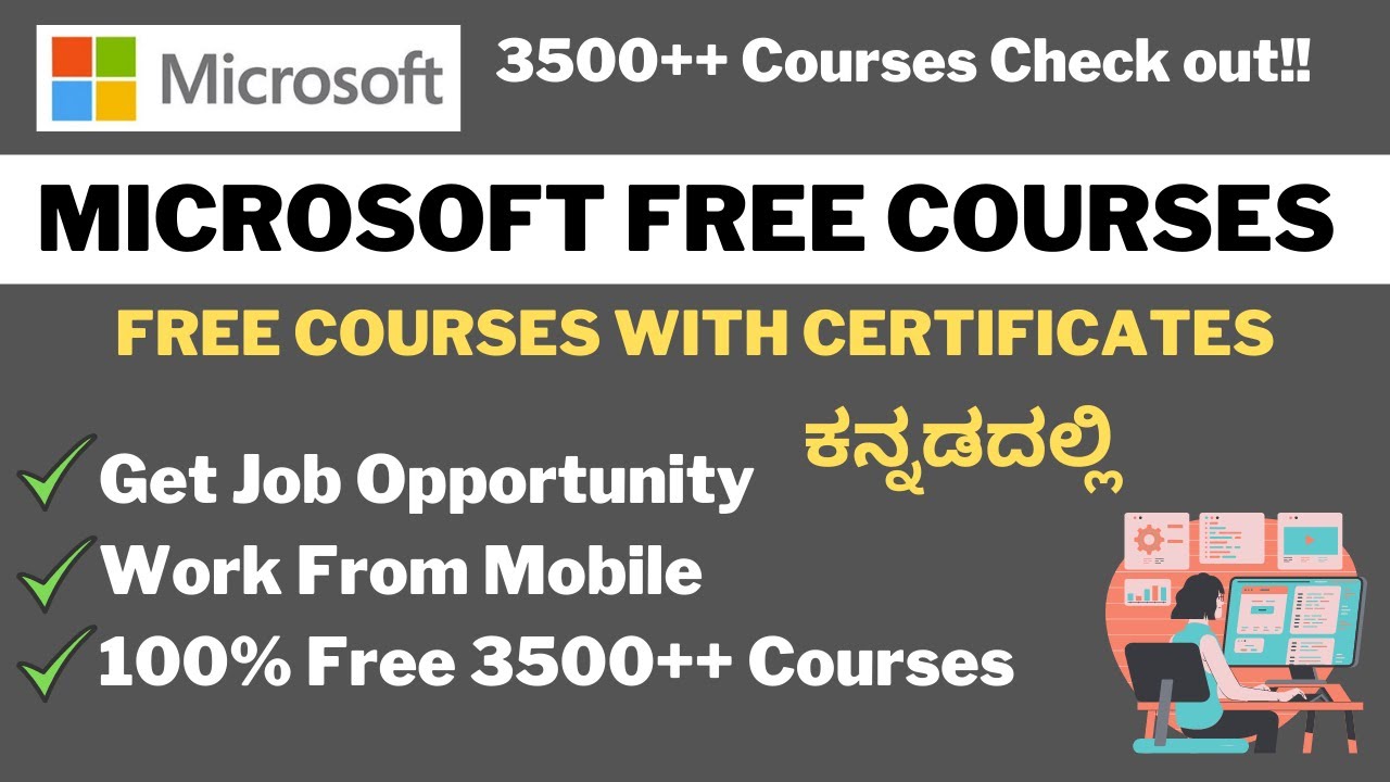 Free courses online kannada microsoft free courses certification