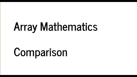 Comparison | Numpy array Comparison