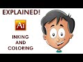 Drawing Inking and Coloring a Cartoon Character - Adobe Illustrator Tutorial
